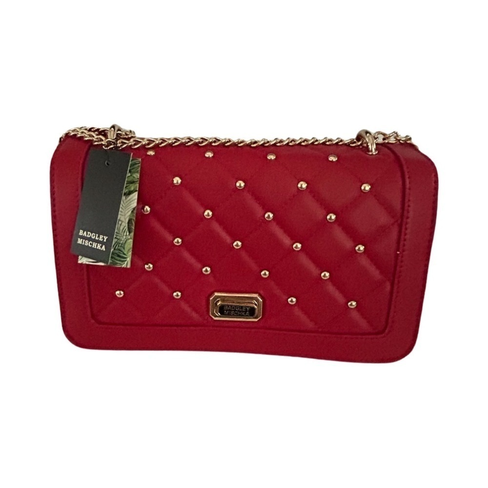 Badgley Mischka Studio Studded Quilted Crossbody Bag